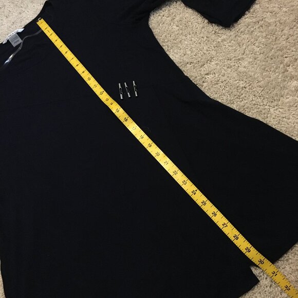 Nygard Dark Bluish Black Modern Rayon Jersey Tunic Dress or Shirt - Picture 15 of 16